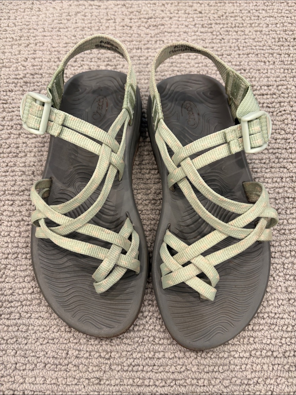 Chaco Women's Strappy Sandals - Sage Green and Gray